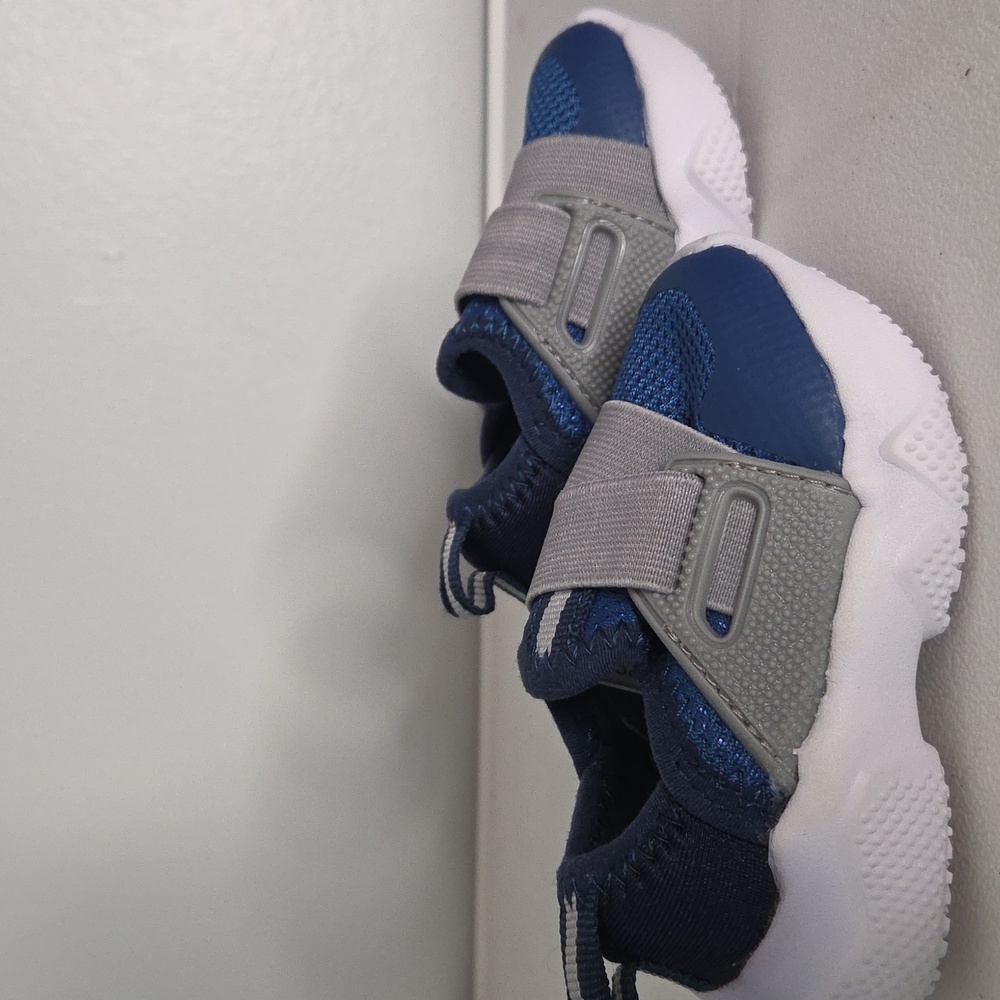 Infant Wonder Nation Navy and Gray Sneakers